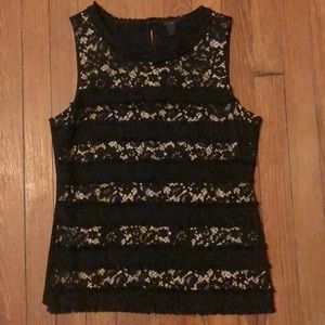 Gently Loved J.Crew Lace Trim Top